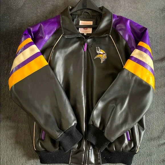 NFL | Jackets & Coats | Vintage Mn Vikings Leather Jacket | Poshmark